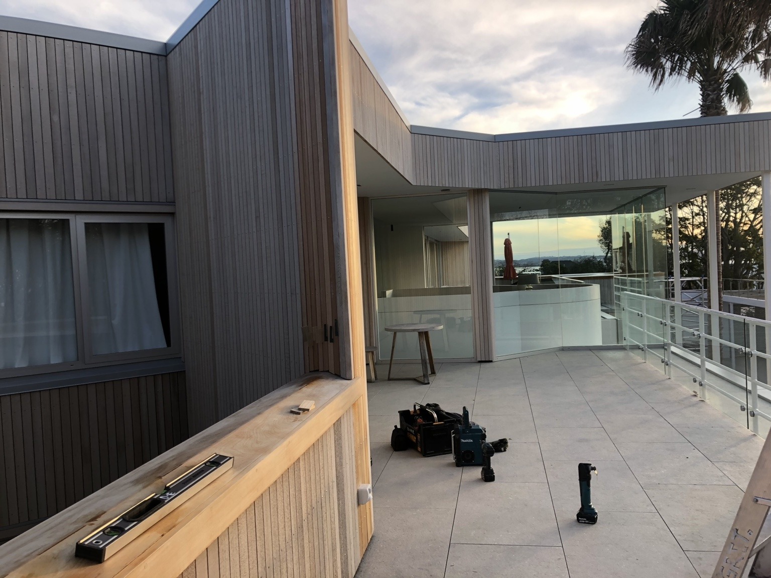 Curved cedar-clad exterior on the Herne Bay refurbishment
