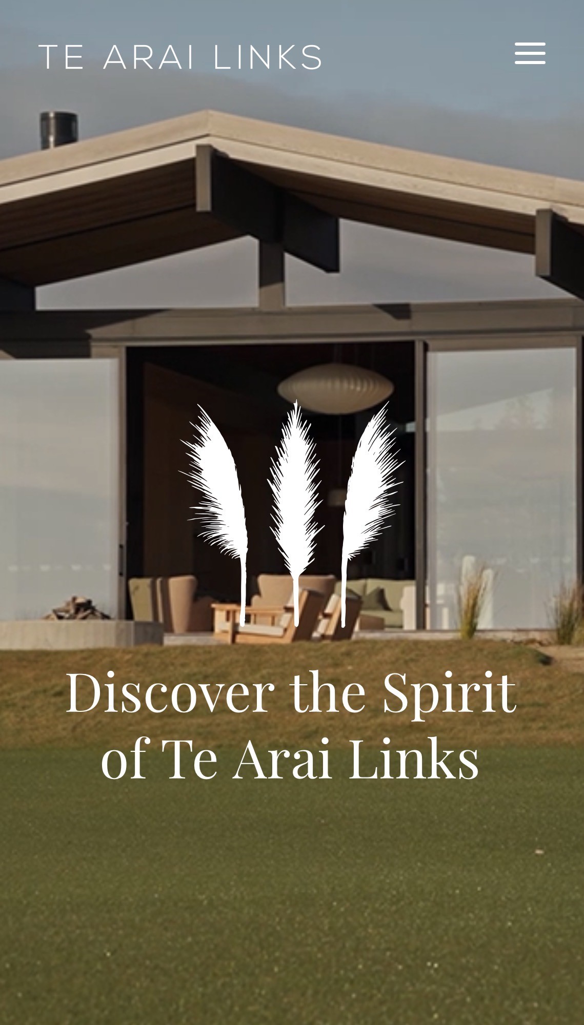 A completed cottage, as shown on the Te Arai Links website.